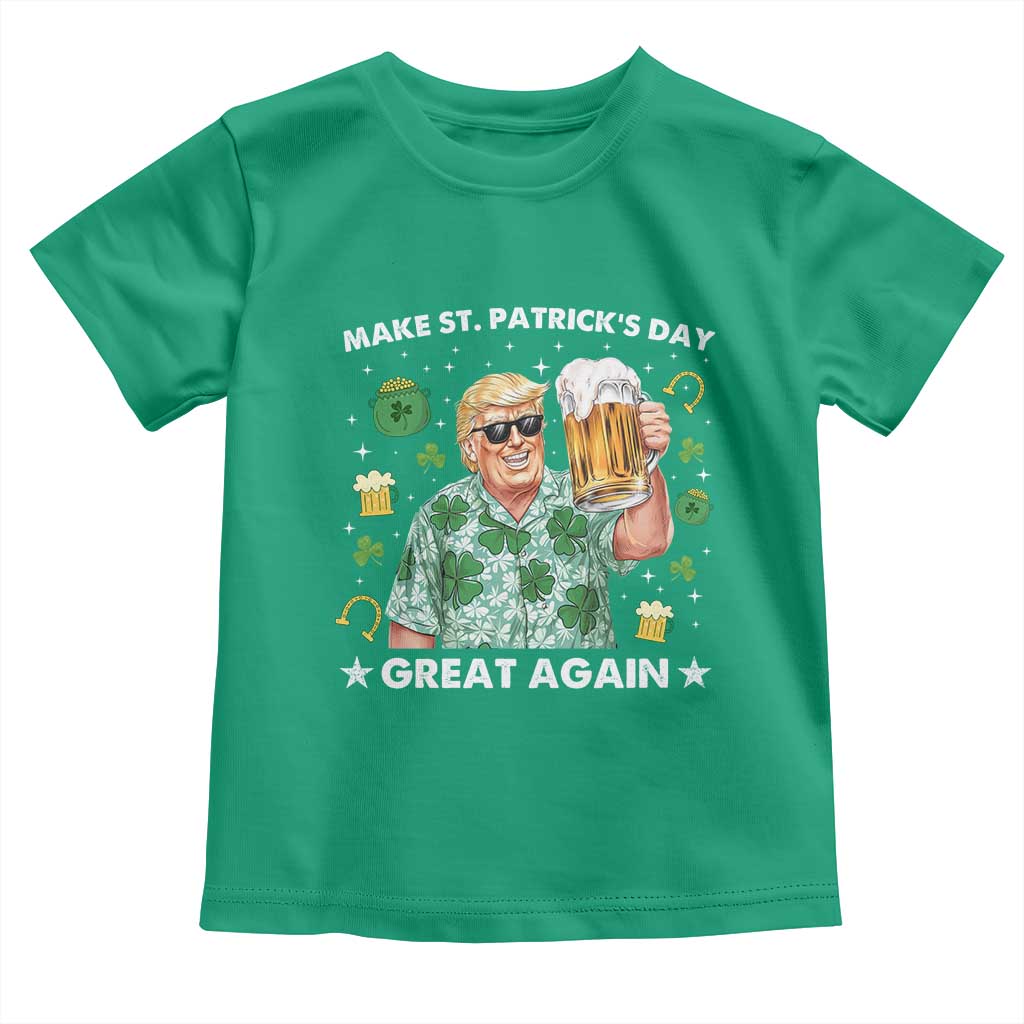 Funny Trump St Patrick's Day Toddler T Shirt Funny Beer Drinking TS10 Irish Green Print Your Wear