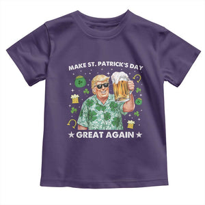 Funny Trump St Patrick's Day Toddler T Shirt Funny Beer Drinking TS10 Purple Print Your Wear