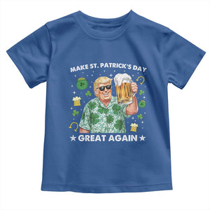 Funny Trump St Patrick's Day Toddler T Shirt Funny Beer Drinking TS10 Royal Blue Print Your Wear