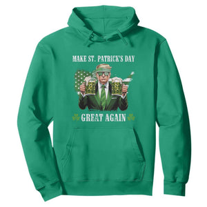 Make St Patrick's Day Great Again Funny Trump Hoodie American Flag Beer Drinking Trump TS10 Irish Green Print Your Wear