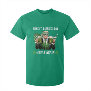 Make St Patrick's Day Great Again Funny Trump T Shirt For Kid American Flag Beer Drinking Trump TS10 Irish Green Print Your Wear