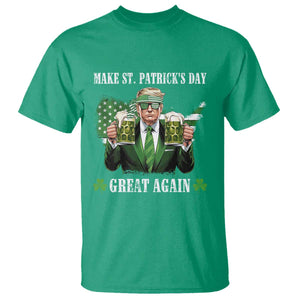 Make St Patrick's Day Great Again Funny Trump T Shirt American Flag Beer Drinking Trump TS10 Irish Green Print Your Wear