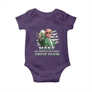 Make St Patricks Day Great Again Trump Baby Onesie Funny Irish American Flag TS10 Purple Print Your Wear