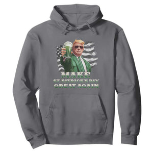Make St Patricks Day Great Again Trump Hoodie Funny Irish American Flag TS10 Charcoal Print Your Wear