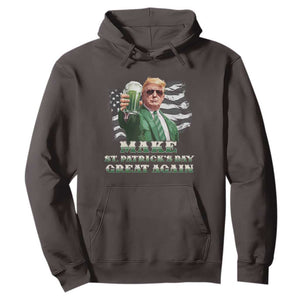 Make St Patricks Day Great Again Trump Hoodie Funny Irish American Flag TS10 Dark Chocolate Print Your Wear