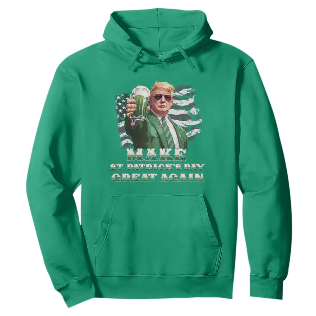 Make St Patricks Day Great Again Trump Hoodie Funny Irish American Flag TS10 Irish Green Print Your Wear