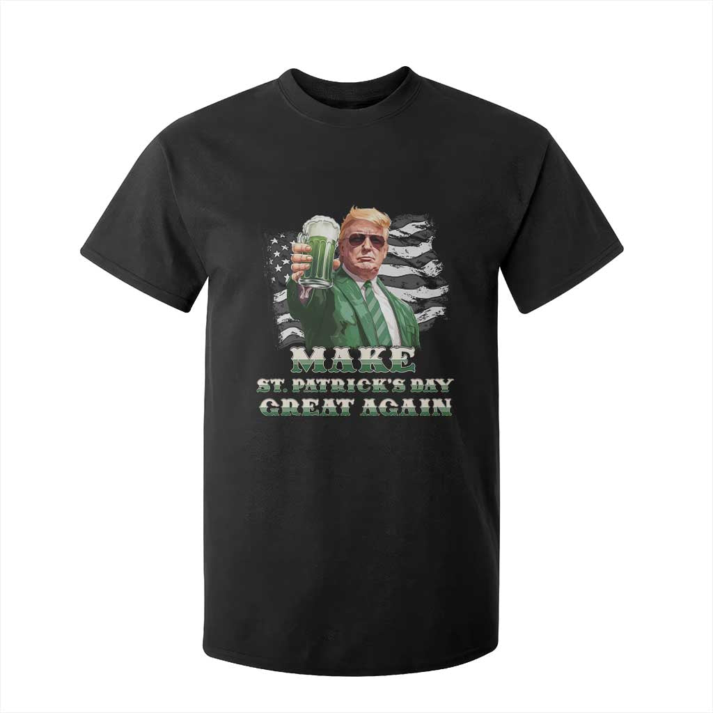 Make St Patricks Day Great Again Trump T Shirt For Kid Funny Irish American Flag TS10 Black Print Your Wear