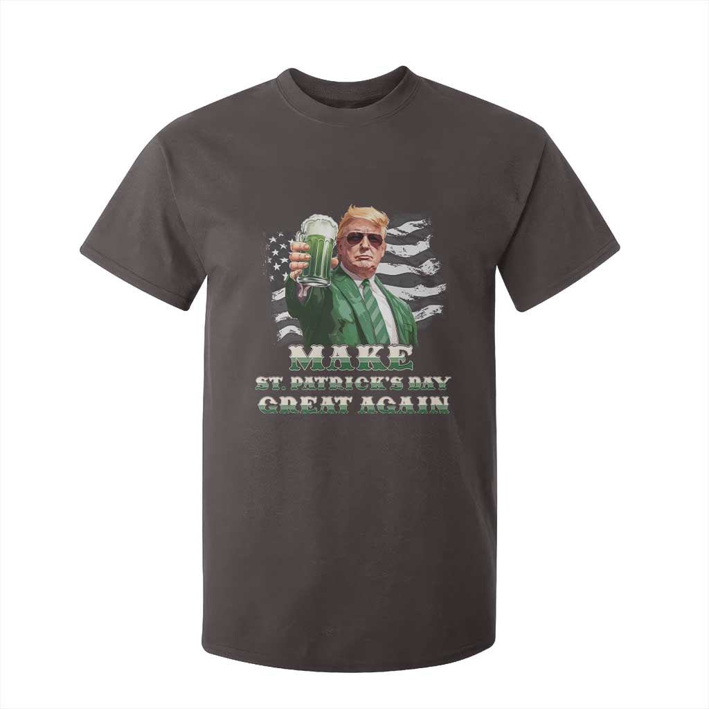 Make St Patricks Day Great Again Trump T Shirt For Kid Funny Irish American Flag TS10 Dark Chocolate Print Your Wear