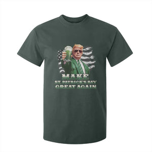 Make St Patricks Day Great Again Trump T Shirt For Kid Funny Irish American Flag TS10 Dark Forest Green Print Your Wear