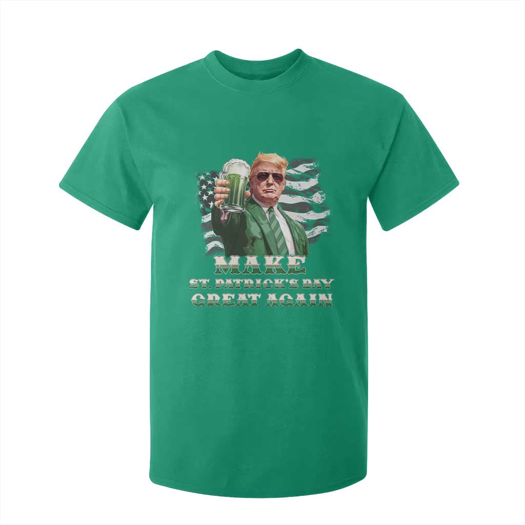 Make St Patricks Day Great Again Trump T Shirt For Kid Funny Irish American Flag TS10 Irish Green Print Your Wear