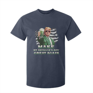 Make St Patricks Day Great Again Trump T Shirt For Kid Funny Irish American Flag TS10 Navy Print Your Wear
