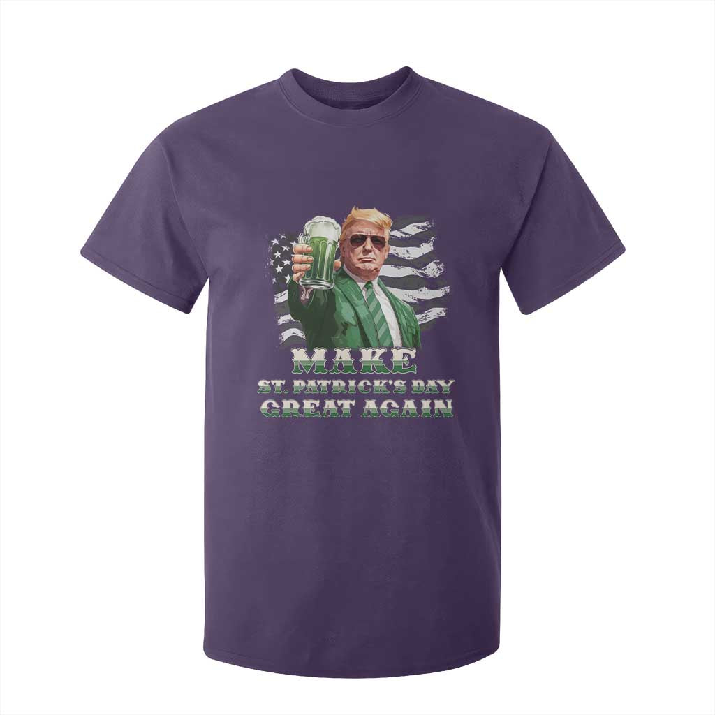 Make St Patricks Day Great Again Trump T Shirt For Kid Funny Irish American Flag TS10 Purple Print Your Wear
