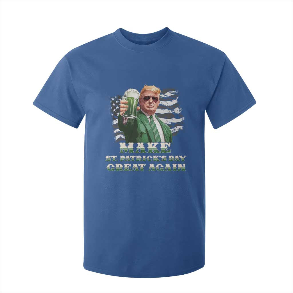 Make St Patricks Day Great Again Trump T Shirt For Kid Funny Irish American Flag TS10 Royal Blue Print Your Wear