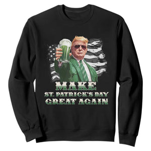 Make St Patricks Day Great Again Trump Sweatshirt Funny Irish American Flag TS10 Black Print Your Wear