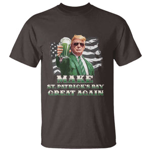 Make St Patricks Day Great Again Trump T Shirt Funny Irish American Flag TS10 Dark Chocolate Print Your Wear