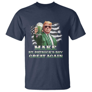 Make St Patricks Day Great Again Trump T Shirt Funny Irish American Flag TS10 Navy Print Your Wear