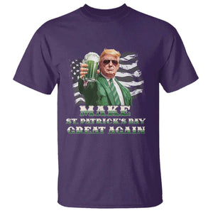 Make St Patricks Day Great Again Trump T Shirt Funny Irish American Flag TS10 Purple Print Your Wear