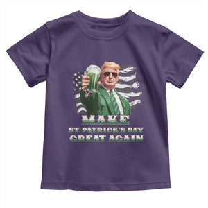 Make St Patricks Day Great Again Trump Toddler T Shirt Funny Irish American Flag TS10 Purple Print Your Wear