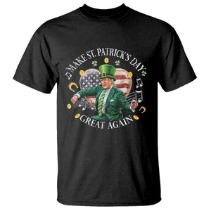 Funny Trump Make St Patrick's Day Great Again T Shirt American Flag Dancing Trump TS10 Black Print Your Wear