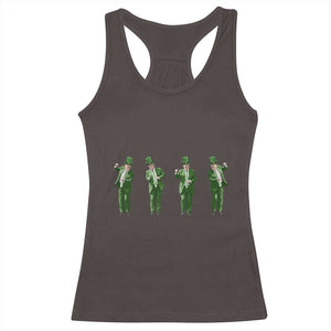 Dancing Trump Funny St Patricks Day Racerback Tank Top TS10 Dark Chocolate Print Your Wear