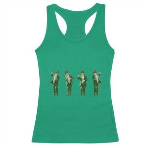 Dancing Trump Funny St Patricks Day Racerback Tank Top TS10 Irish Green Print Your Wear