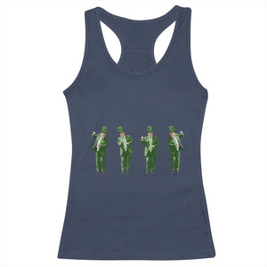 Dancing Trump Funny St Patricks Day Racerback Tank Top TS10 Navy Print Your Wear