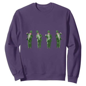 Dancing Trump Funny St Patricks Day Sweatshirt TS10 Purple Print Your Wear
