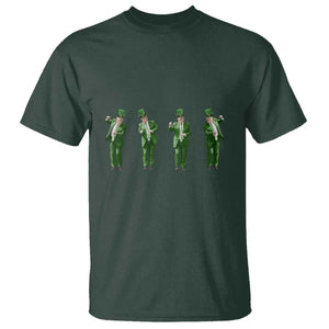 Dancing Trump Funny St Patricks Day T Shirt TS10 Dark Forest Green Print Your Wear