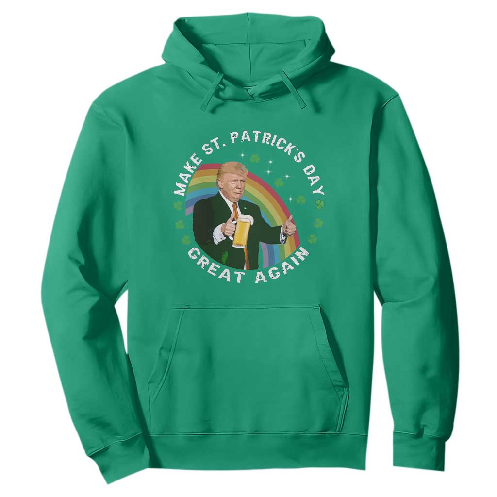 Funny Trump Make St Patrick's Day Great Again Hoodie Lucky Shamrock Beer Drinking Trump TS10 Irish Green Print Your Wear
