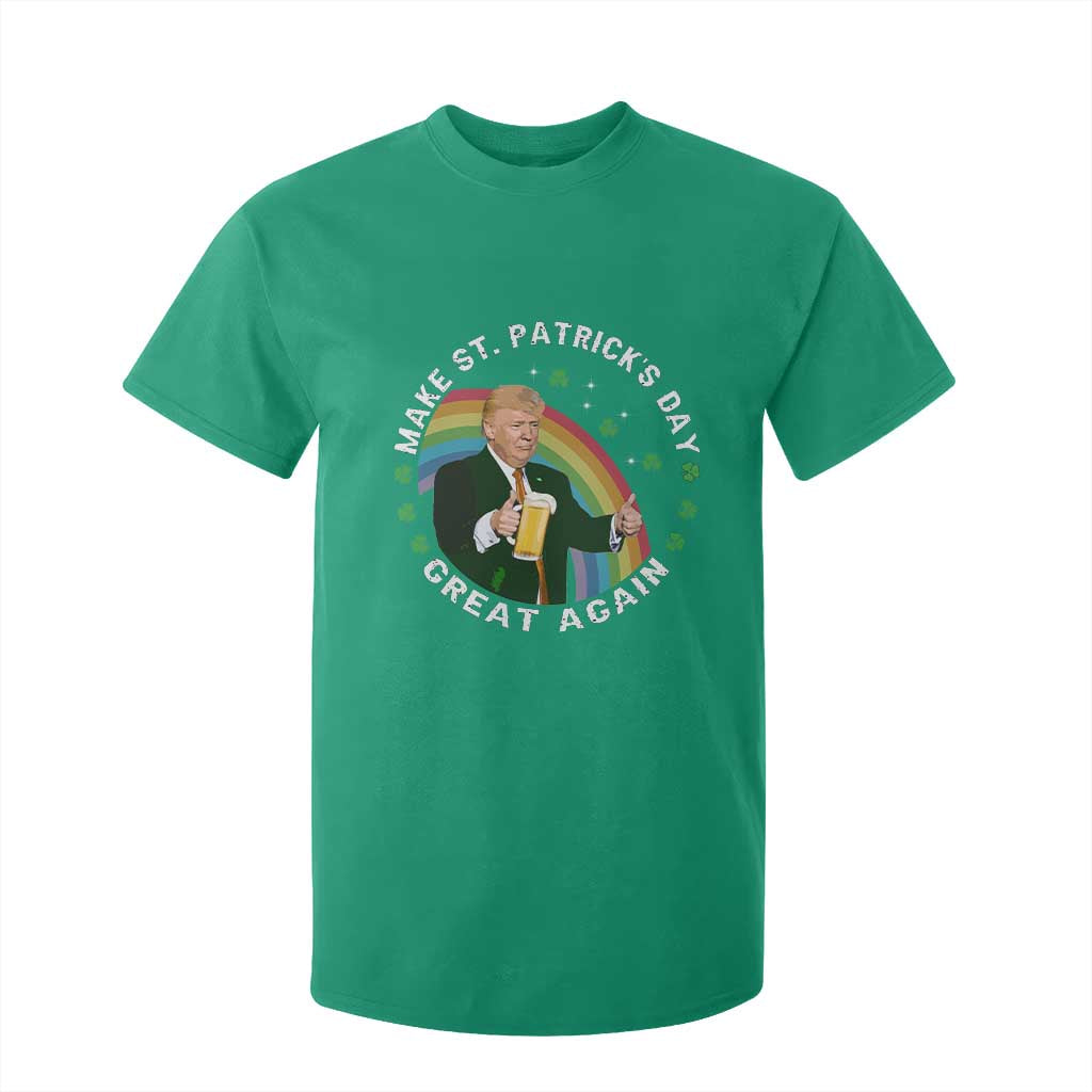 Funny Trump Make St Patrick's Day Great Again T Shirt For Kid Lucky Shamrock Beer Drinking Trump TS10 Irish Green Print Your Wear