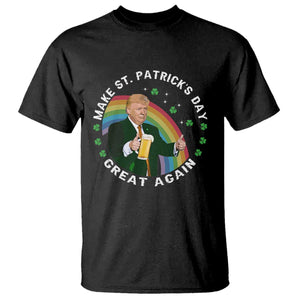 Funny Trump Make St Patrick's Day Great Again T Shirt Lucky Shamrock Beer Drinking Trump TS10 Black Print Your Wear
