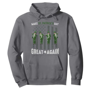 Make St Patrick's Day Great Again Shamrock Trump Hoodie American Flag TS10 Charcoal Print Your Wear