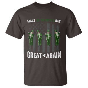 Make St Patrick's Day Great Again Shamrock Trump T Shirt American Flag TS10 Dark Chocolate Print Your Wear
