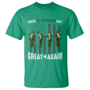 Make St Patrick's Day Great Again Shamrock Trump T Shirt American Flag TS10 Irish Green Print Your Wear