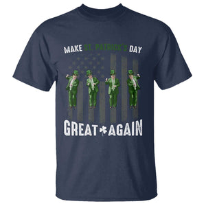 Make St Patrick's Day Great Again Shamrock Trump T Shirt American Flag TS10 Navy Print Your Wear