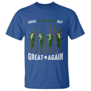 Make St Patrick's Day Great Again Shamrock Trump T Shirt American Flag TS10 Royal Blue Print Your Wear