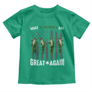 Make St Patrick's Day Great Again Shamrock Trump Toddler T Shirt American Flag TS10 Irish Green Print Your Wear