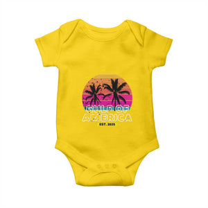 Welcome To America's Gulf Baby Onesie Est 2025 Retro Vintage Summer Vibes TS10 Daisy Print Your Wear