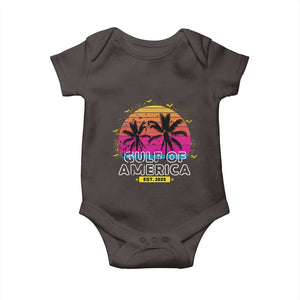 Welcome To America's Gulf Baby Onesie Est 2025 Retro Vintage Summer Vibes TS10 Dark Chocolate Print Your Wear