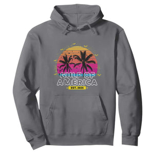 Welcome To America's Gulf Hoodie Est 2025 Retro Vintage Summer Vibes TS10 Charcoal Print Your Wear