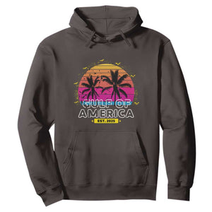 Welcome To America's Gulf Hoodie Est 2025 Retro Vintage Summer Vibes TS10 Dark Chocolate Print Your Wear