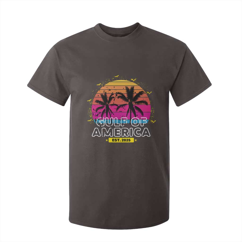 Welcome To America's Gulf T Shirt For Kid Est 2025 Retro Vintage Summer Vibes TS10 Dark Chocolate Print Your Wear