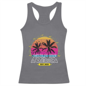 Welcome To America's Gulf Racerback Tank Top Est 2025 Retro Vintage Summer Vibes TS10 Charcoal Print Your Wear