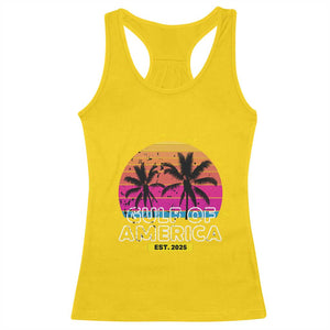 Welcome To America's Gulf Racerback Tank Top Est 2025 Retro Vintage Summer Vibes TS10 Daisy Print Your Wear