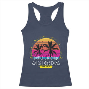 Welcome To America's Gulf Racerback Tank Top Est 2025 Retro Vintage Summer Vibes TS10 Navy Print Your Wear