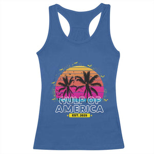Welcome To America's Gulf Racerback Tank Top Est 2025 Retro Vintage Summer Vibes TS10 Royal Blue Print Your Wear