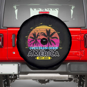 Welcome To America's Gulf Spare Tire Cover Est 2025 Retro Vintage Summer Vibes TS10 Black Print Your Wear