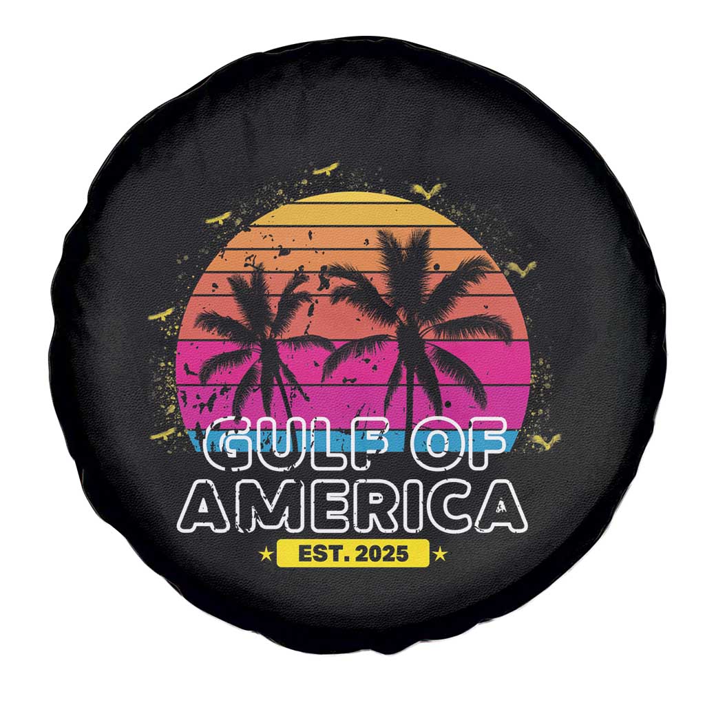 Welcome To America's Gulf Spare Tire Cover Est 2025 Retro Vintage Summer Vibes TS10 Print Your Wear