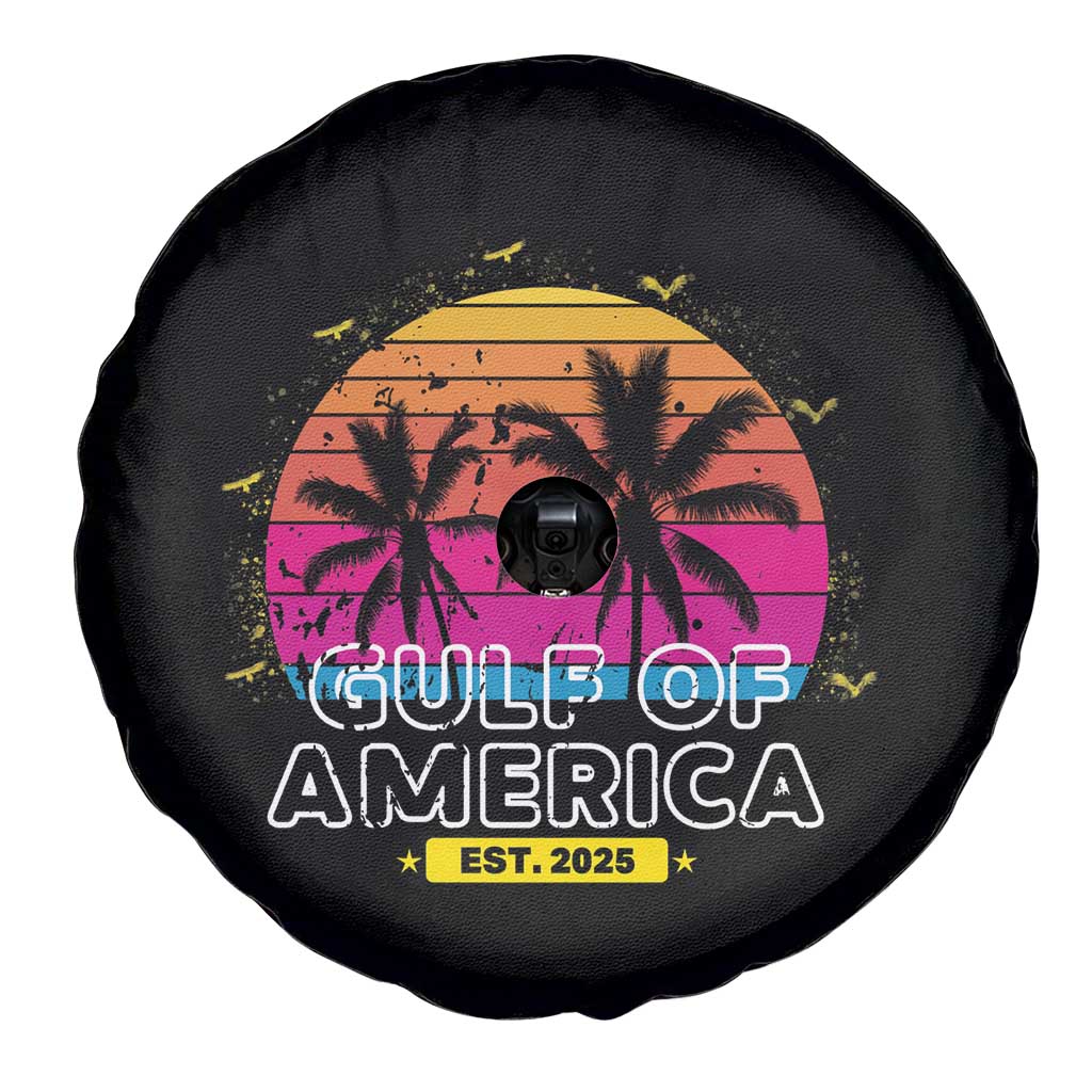 Welcome To America's Gulf Spare Tire Cover Est 2025 Retro Vintage Summer Vibes TS10 Print Your Wear