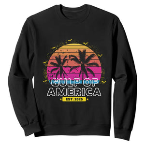 Welcome To America's Gulf Sweatshirt Est 2025 Retro Vintage Summer Vibes TS10 Black Print Your Wear